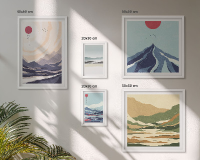 Pared galería de arte Paisajes montañosos abstractos