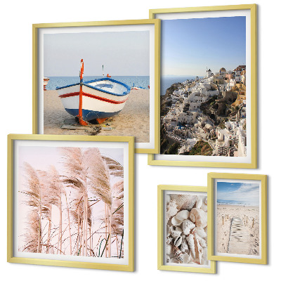 Pared galería de arte Paisajes, playas, edificios blancos