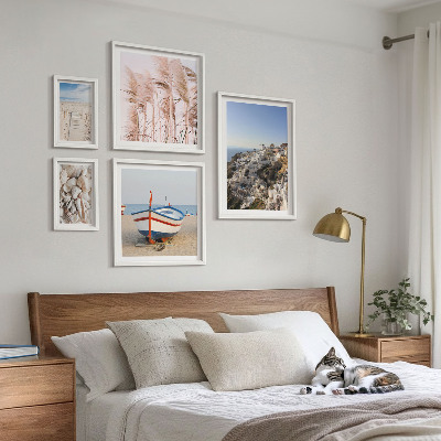 Pared galería de arte Paisajes, playas, edificios blancos