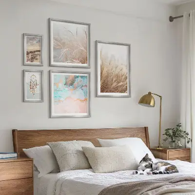 Conjunto de cuadros decorativos con paisajes etnográficos de estilo bohemio natural