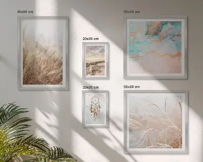 Conjunto de cuadros decorativos con paisajes etnográficos de estilo bohemio natural