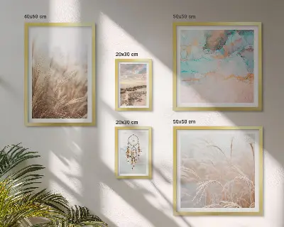 Conjunto de cuadros decorativos con paisajes etnográficos de estilo bohemio natural