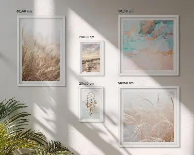Conjunto de cuadros decorativos con paisajes etnográficos de estilo bohemio natural