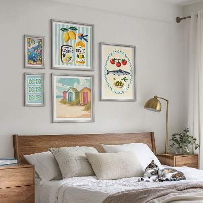 Conjunto de cuadros decorativos Sabores de la cocina mediterránea