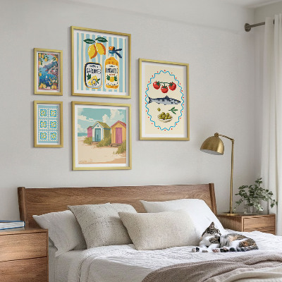 Conjunto de cuadros decorativos Sabores de la cocina mediterránea