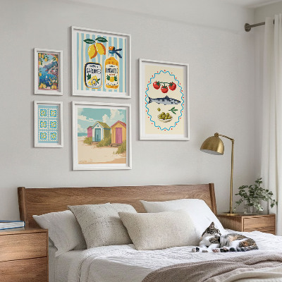 Conjunto de cuadros decorativos Sabores de la cocina mediterránea
