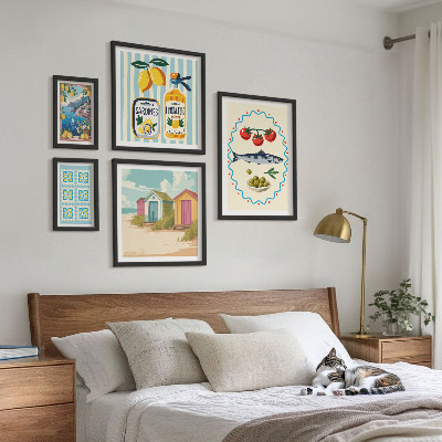 Conjunto de cuadros decorativos Sabores de la cocina mediterránea