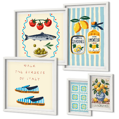 Pared galería de arte Cítricos de la cocina italiana