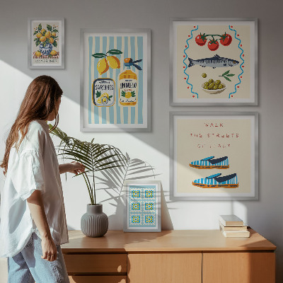 Pared galería de arte Cítricos de la cocina italiana