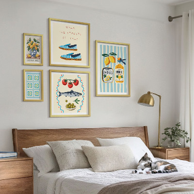 Pared galería de arte Cítricos de la cocina italiana