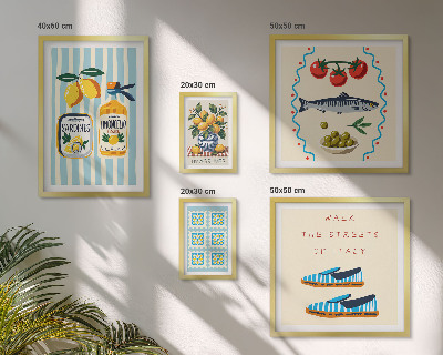 Pared galería de arte Cítricos de la cocina italiana