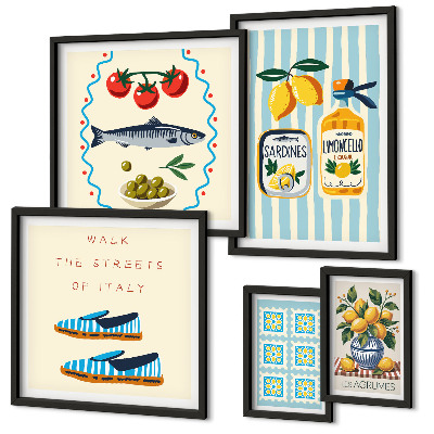 Pared galería de arte Cítricos de la cocina italiana