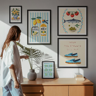Pared galería de arte Cítricos de la cocina italiana