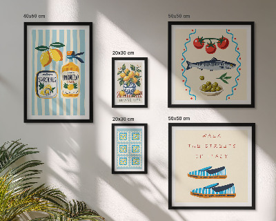 Pared galería de arte Cítricos de la cocina italiana