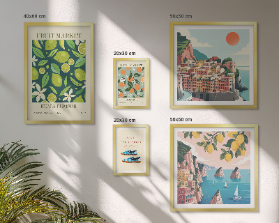 Conjunto de cuadros decorativos Vacaciones de frutas tropicales