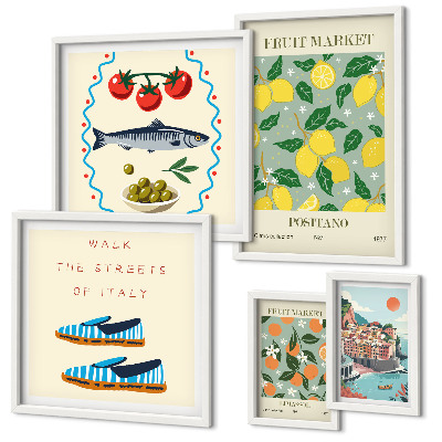 Pared galería de arte Colección de frutas de Italia