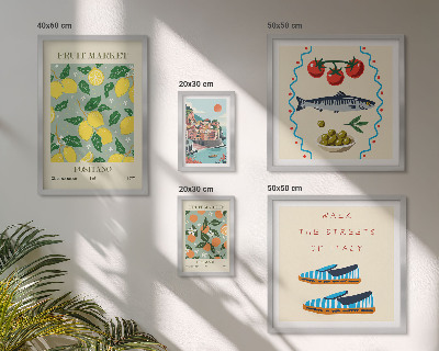 Pared galería de arte Colección de frutas de Italia