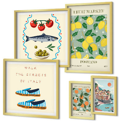 Pared galería de arte Colección de frutas de Italia