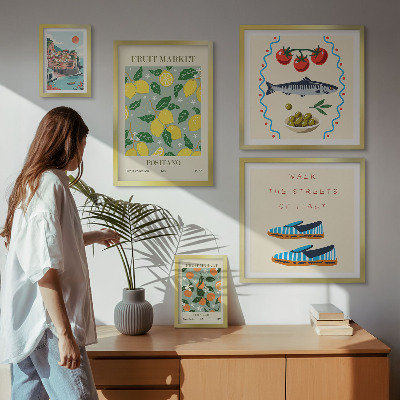 Pared galería de arte Colección de frutas de Italia