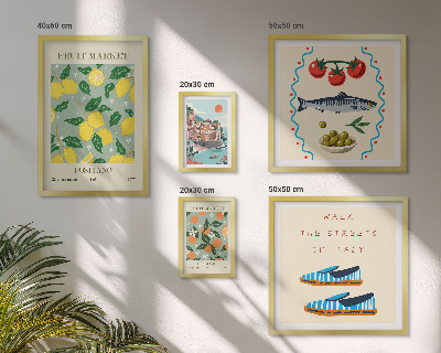 Pared galería de arte Colección de frutas de Italia