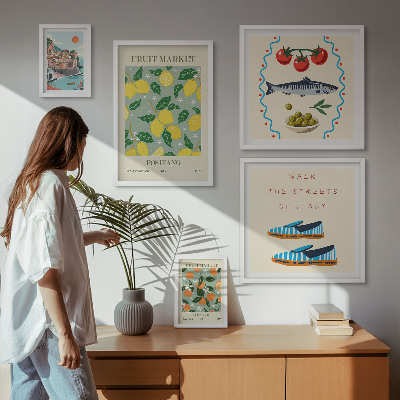 Pared galería de arte Colección de frutas de Italia