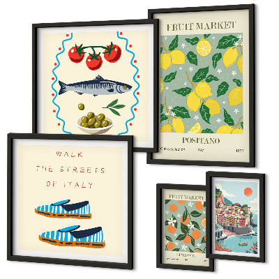 Pared galería de arte Colección de frutas de Italia