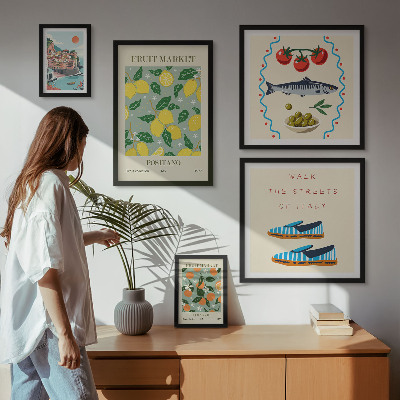 Pared galería de arte Colección de frutas de Italia