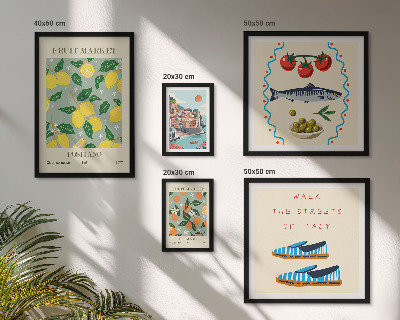 Pared galería de arte Colección de frutas de Italia