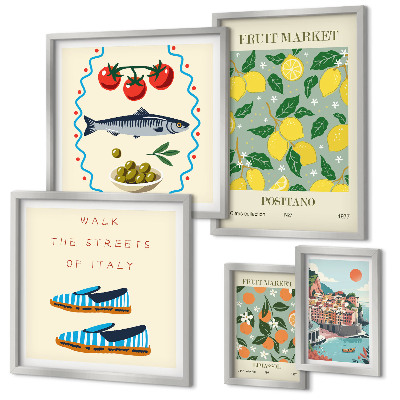 Pared galería de arte Colección de frutas de Italia