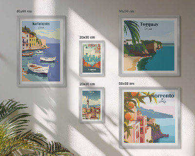 Pared galería de arte Paisajes costeros de Europa