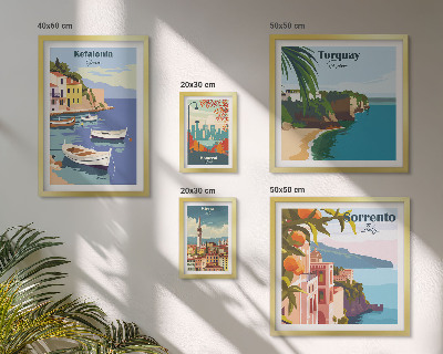 Pared galería de arte Paisajes costeros de Europa