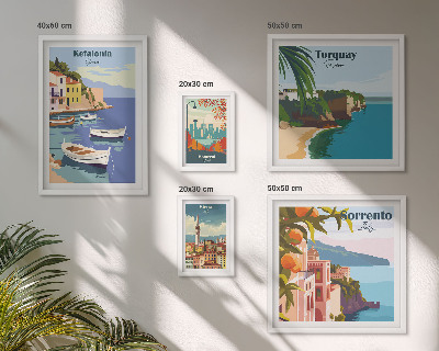 Pared galería de arte Paisajes costeros de Europa