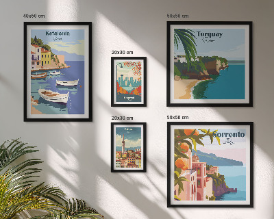 Pared galería de arte Paisajes costeros de Europa