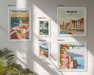 Set de 5 cuadros para salón Paisajes urbanos europeos