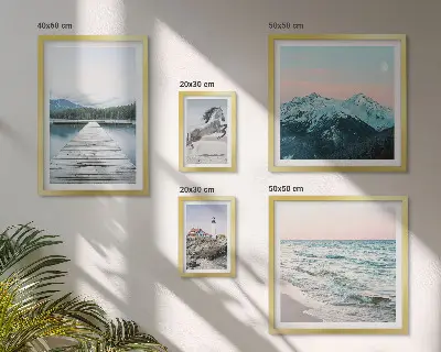 Set de 5 cuadros de paisajes naturales decoración para salón