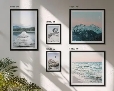 Set de 5 cuadros de paisajes naturales decoración para salón