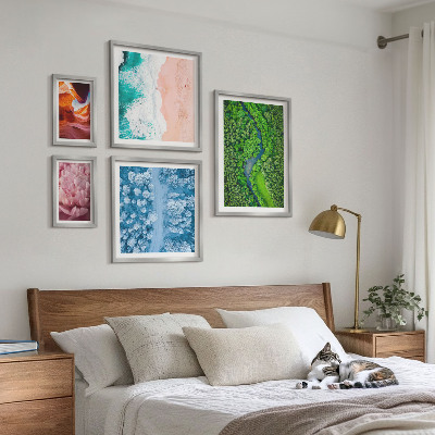 Pared galería de arte paisajes verdes naturales