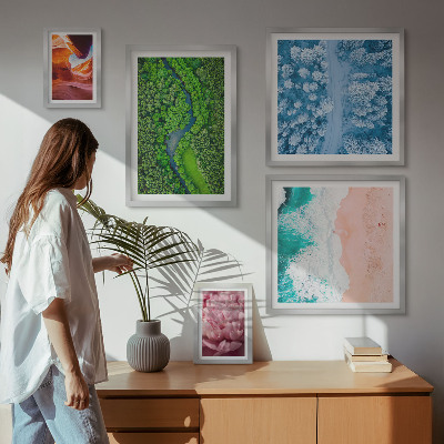 Pared galería de arte paisajes verdes naturales