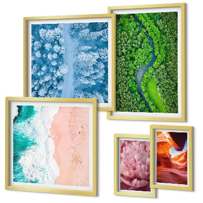 Pared galería de arte paisajes verdes naturales