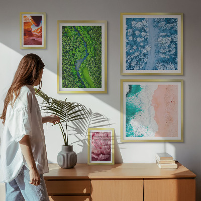 Pared galería de arte paisajes verdes naturales