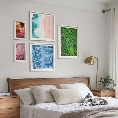 Pared galería de arte paisajes verdes naturales