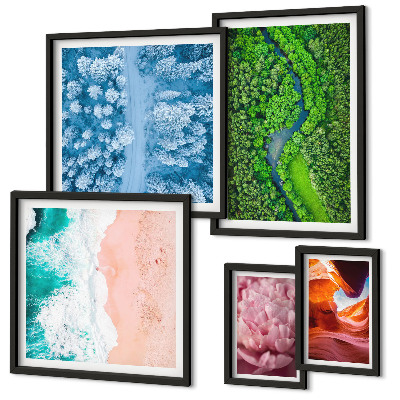 Pared galería de arte paisajes verdes naturales