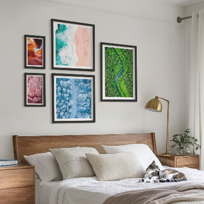 Pared galería de arte paisajes verdes naturales