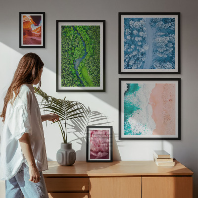 Pared galería de arte paisajes verdes naturales