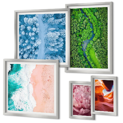 Pared galería de arte paisajes verdes naturales