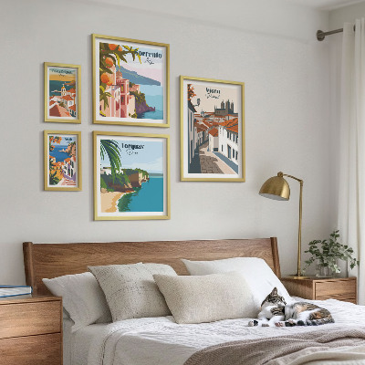 Conjunto de cuadros decorativos Pueblos pintorescos de Europa