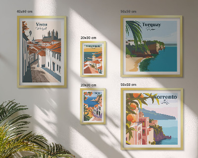 Conjunto de cuadros decorativos Pueblos pintorescos de Europa