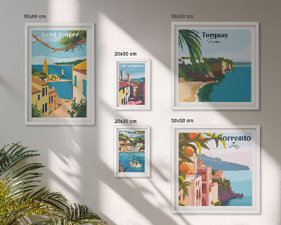 Set de 5 cuadros para salón Paisajes de ciudades europeas