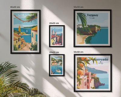 Set de 5 cuadros para salón Paisajes de ciudades europeas