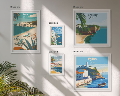 Pared galería de arte Paisajes costeros de Europa